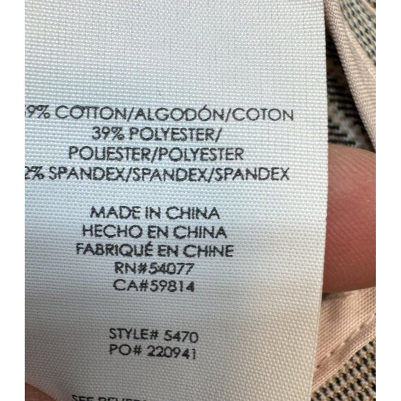 Cabi Plaid Double-Breasted Blazer Size 8 Womens Cotton & Polyester Blend Checker - Picture 4 of 11